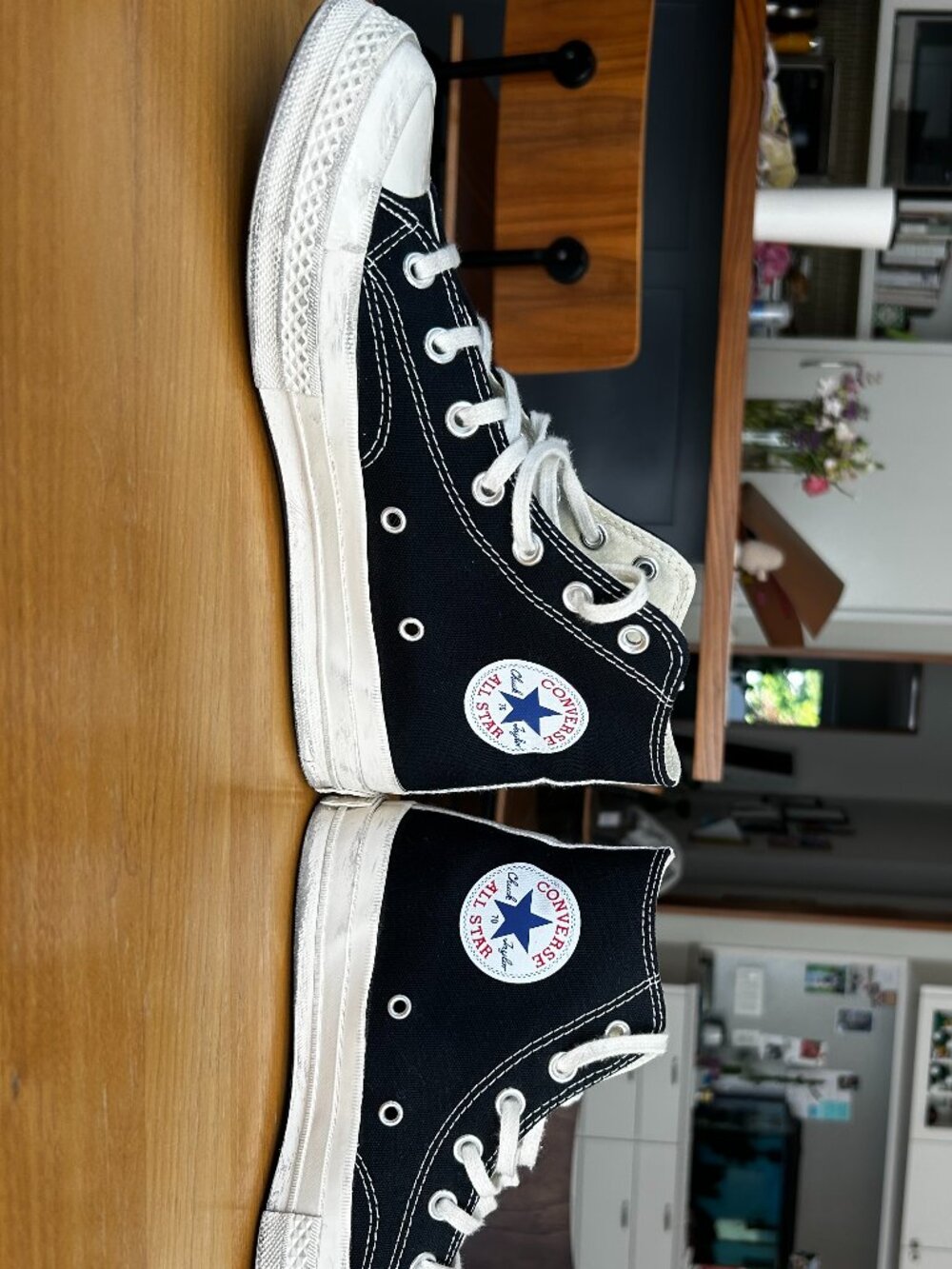 Comme Des Garcons PLAY x Converse Unisex Chuck Taylor High Top Sneakers - Picture 6 of 9